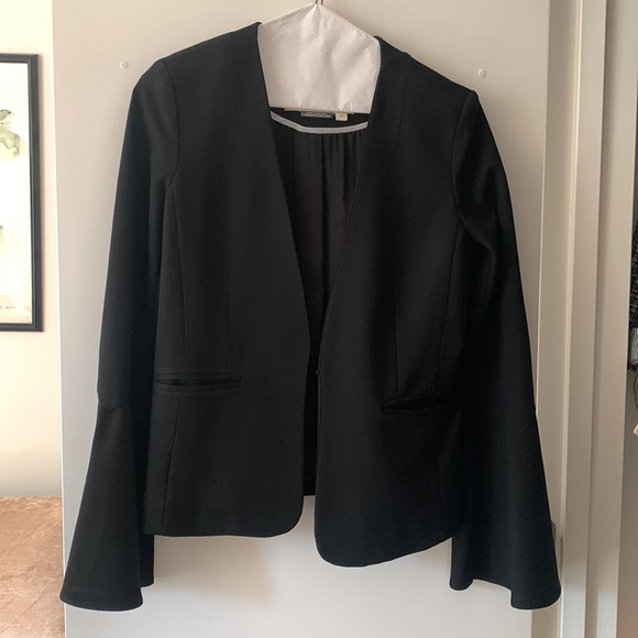 Anthropologie “Cartonnier” black, bell sleeved blazer (XS) - Picture 2 of 5